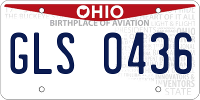 OH license plate GLS0436