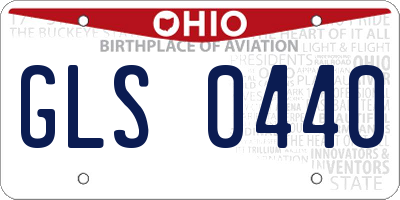 OH license plate GLS0440
