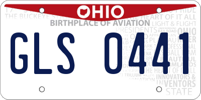 OH license plate GLS0441