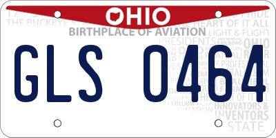 OH license plate GLS0464