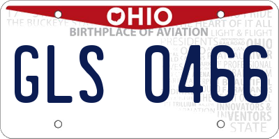 OH license plate GLS0466