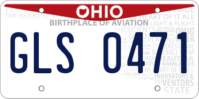 OH license plate GLS0471