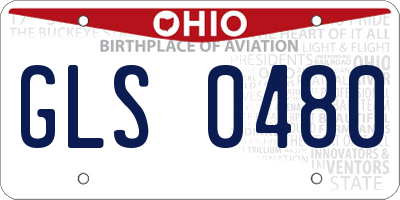 OH license plate GLS0480