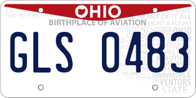 OH license plate GLS0483