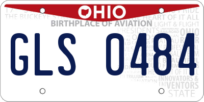 OH license plate GLS0484