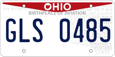 OH license plate GLS0485