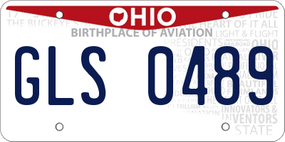 OH license plate GLS0489