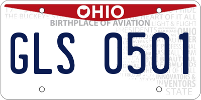 OH license plate GLS0501