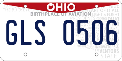 OH license plate GLS0506