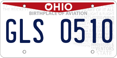 OH license plate GLS0510