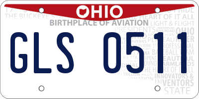 OH license plate GLS0511