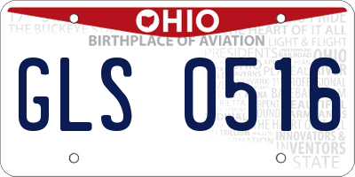 OH license plate GLS0516