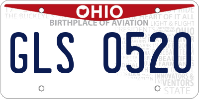 OH license plate GLS0520