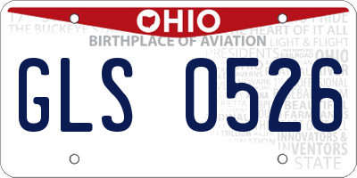 OH license plate GLS0526