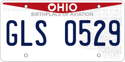 OH license plate GLS0529