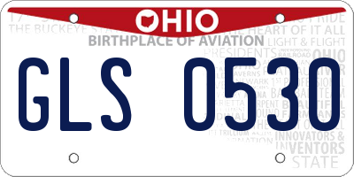 OH license plate GLS0530
