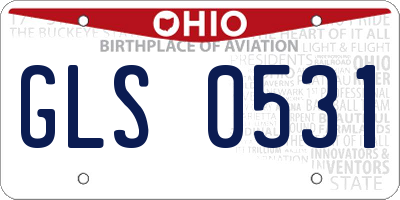 OH license plate GLS0531