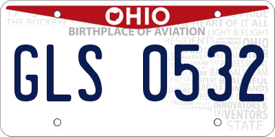 OH license plate GLS0532