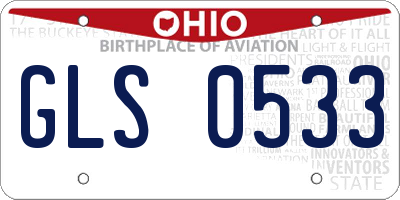 OH license plate GLS0533