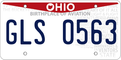 OH license plate GLS0563