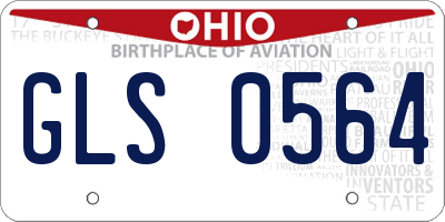 OH license plate GLS0564