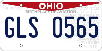 OH license plate GLS0565