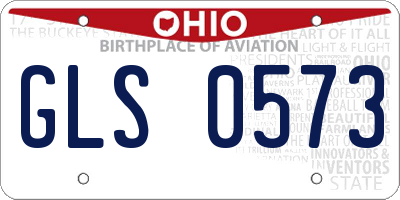 OH license plate GLS0573