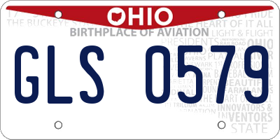 OH license plate GLS0579