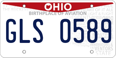 OH license plate GLS0589