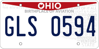 OH license plate GLS0594