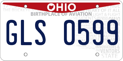 OH license plate GLS0599