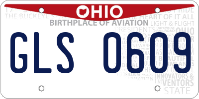 OH license plate GLS0609