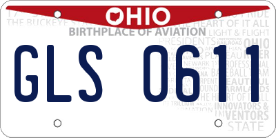 OH license plate GLS0611