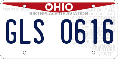 OH license plate GLS0616