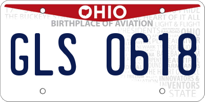 OH license plate GLS0618
