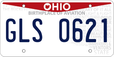 OH license plate GLS0621