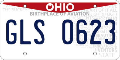 OH license plate GLS0623