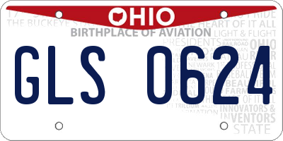 OH license plate GLS0624