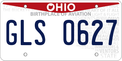OH license plate GLS0627