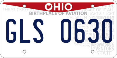 OH license plate GLS0630