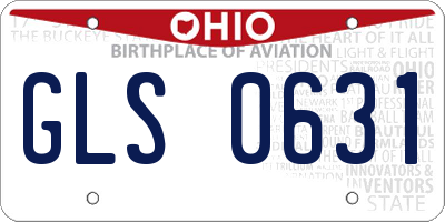OH license plate GLS0631