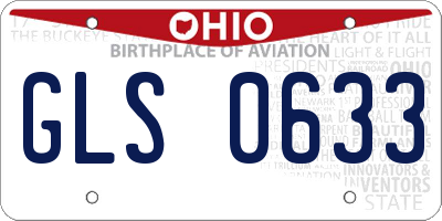OH license plate GLS0633