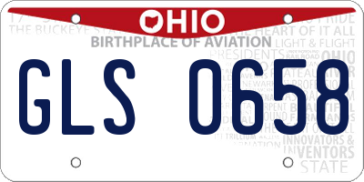 OH license plate GLS0658