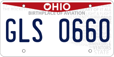 OH license plate GLS0660