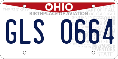 OH license plate GLS0664