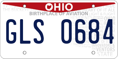 OH license plate GLS0684