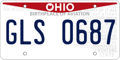 OH license plate GLS0687