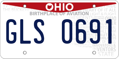 OH license plate GLS0691