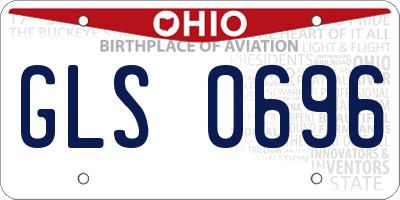 OH license plate GLS0696