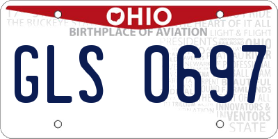 OH license plate GLS0697